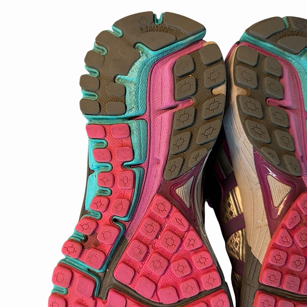 Brooks Adrenaline GTS 17 Running Shoes Womens US 7 B Silver Purple Teal- Read - Picture 6 of 11